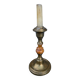 Small old copper and natural stone candle holder