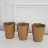 3 stoneware cups