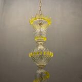 Italian flower chandelier in murano glass, 1960s