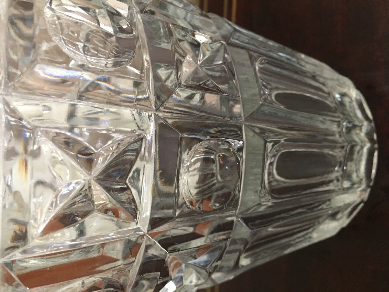 Moulded glass vase