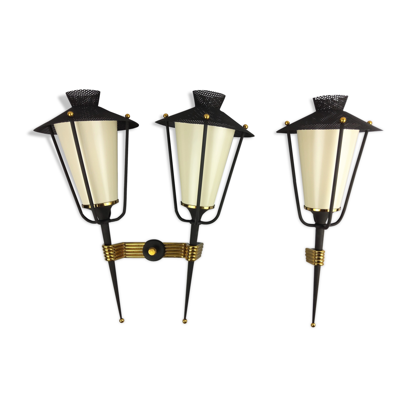 2 Appliques "torch" of Arlus 1950