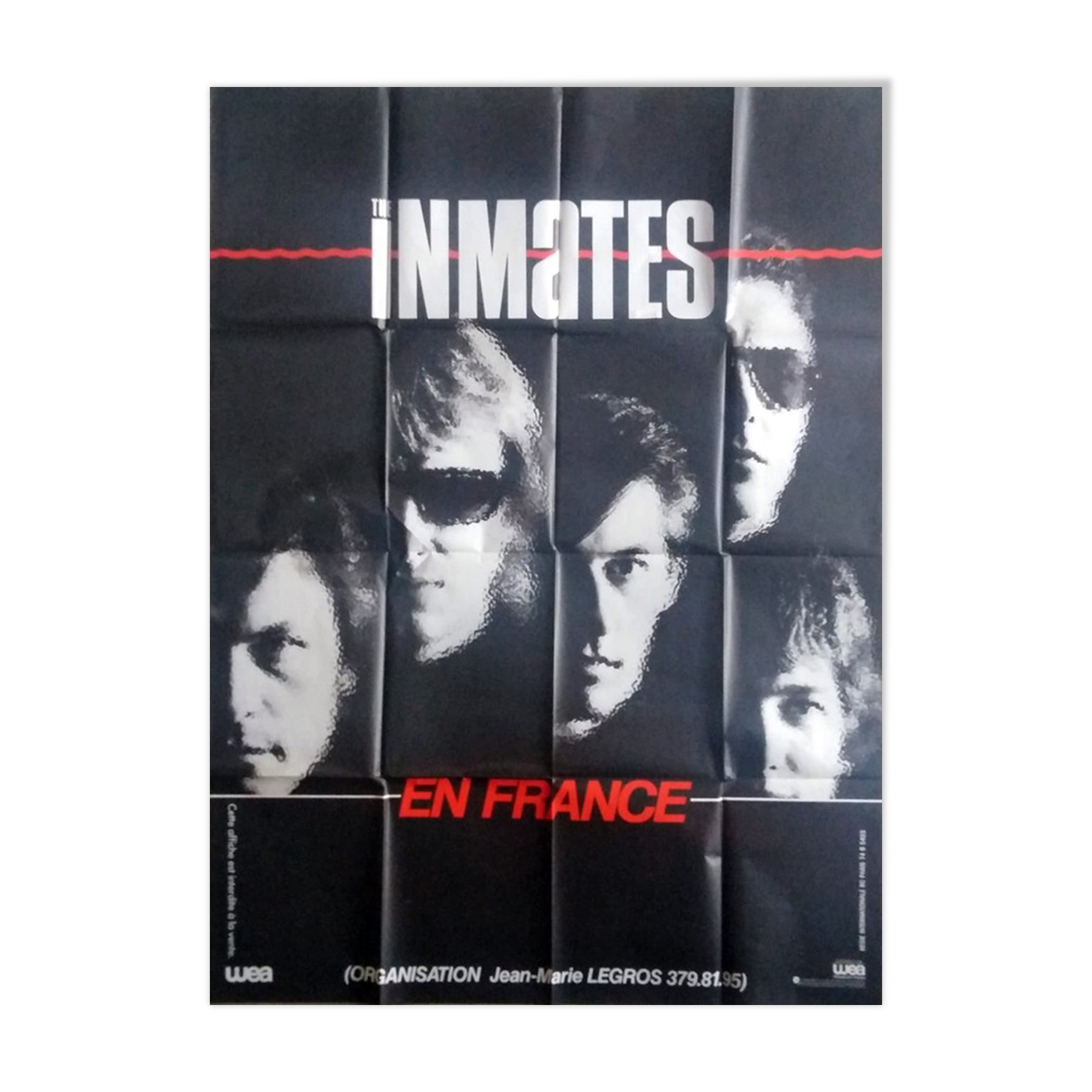concert poster Inmates Paris large odeon 120x160 cm 80 years
