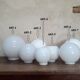 Globe 25cm en verre blanc