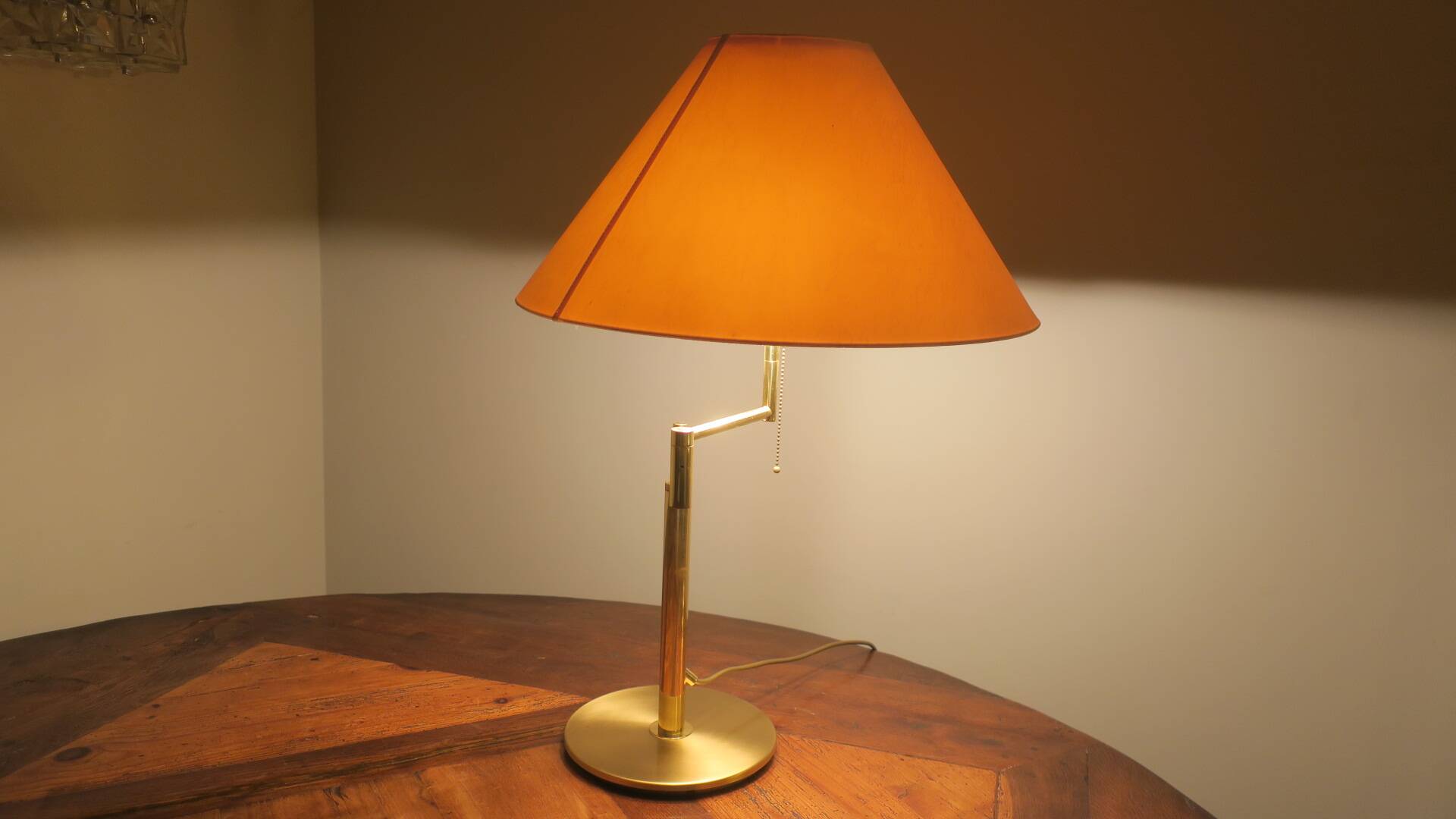 Relux Milano multi-adjustable brass table lamp, Italy 1970s