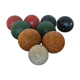 Very old game of wooden petanque balls with piglet