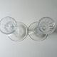 Pair candlesticks glass diamond spikes