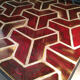 Red ceramic coffee table