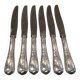 6 silver-plated metal table knives Christofle Marly 4 sharp blades