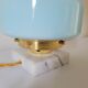 Art Deco blue skyscraper lamp