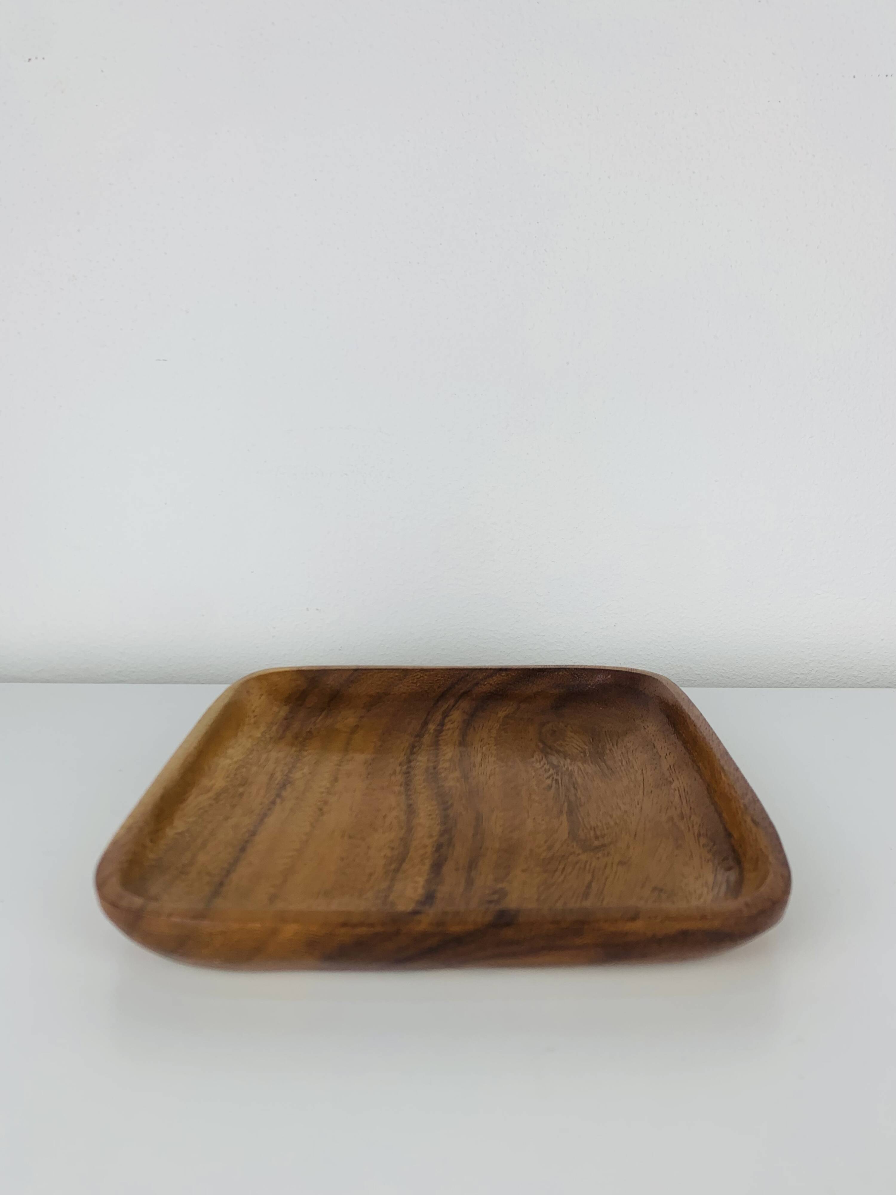 Scandinavian square teak pocket emptier, 1960s