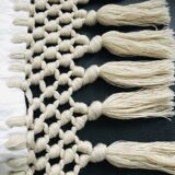 Wool and macramé cushion cover