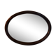 Dark oak oval mirror 77x58cm