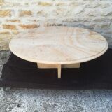 Natural travertine coffee table
