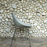 Grey shell chair Pierre Guariche for Meurop 1960s