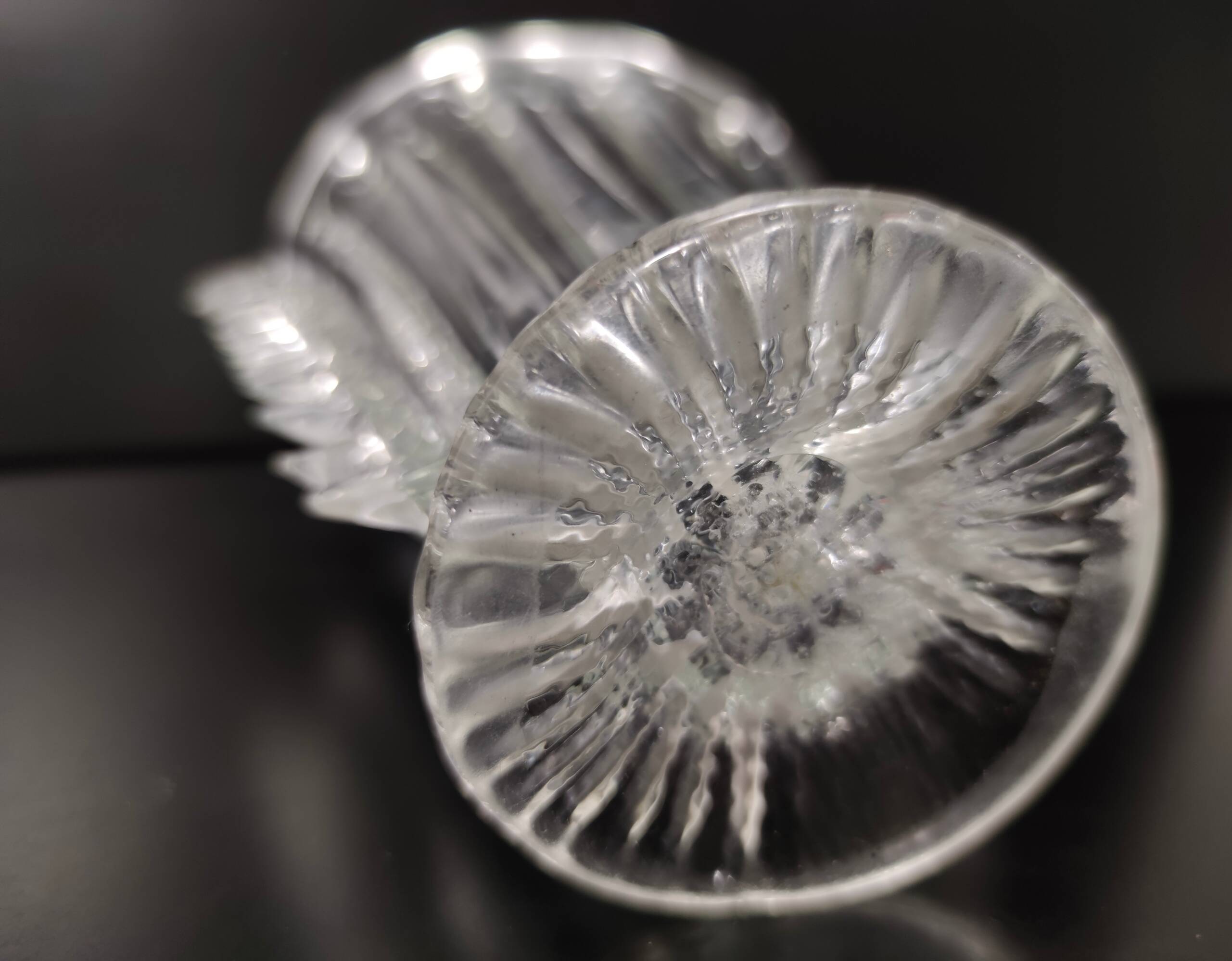 Transparent Murano Glass Vase attr. to Barovier and Toso, Italy