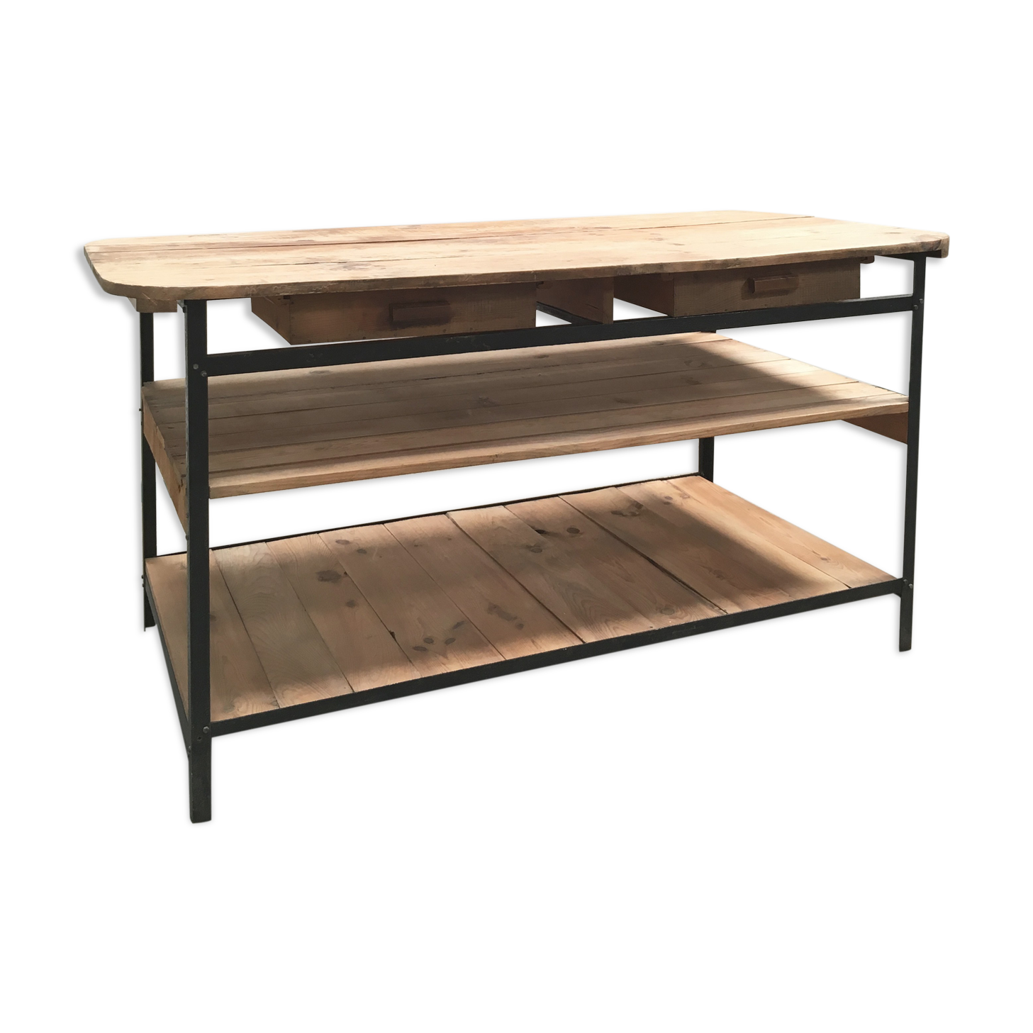 Counter to shelves of business