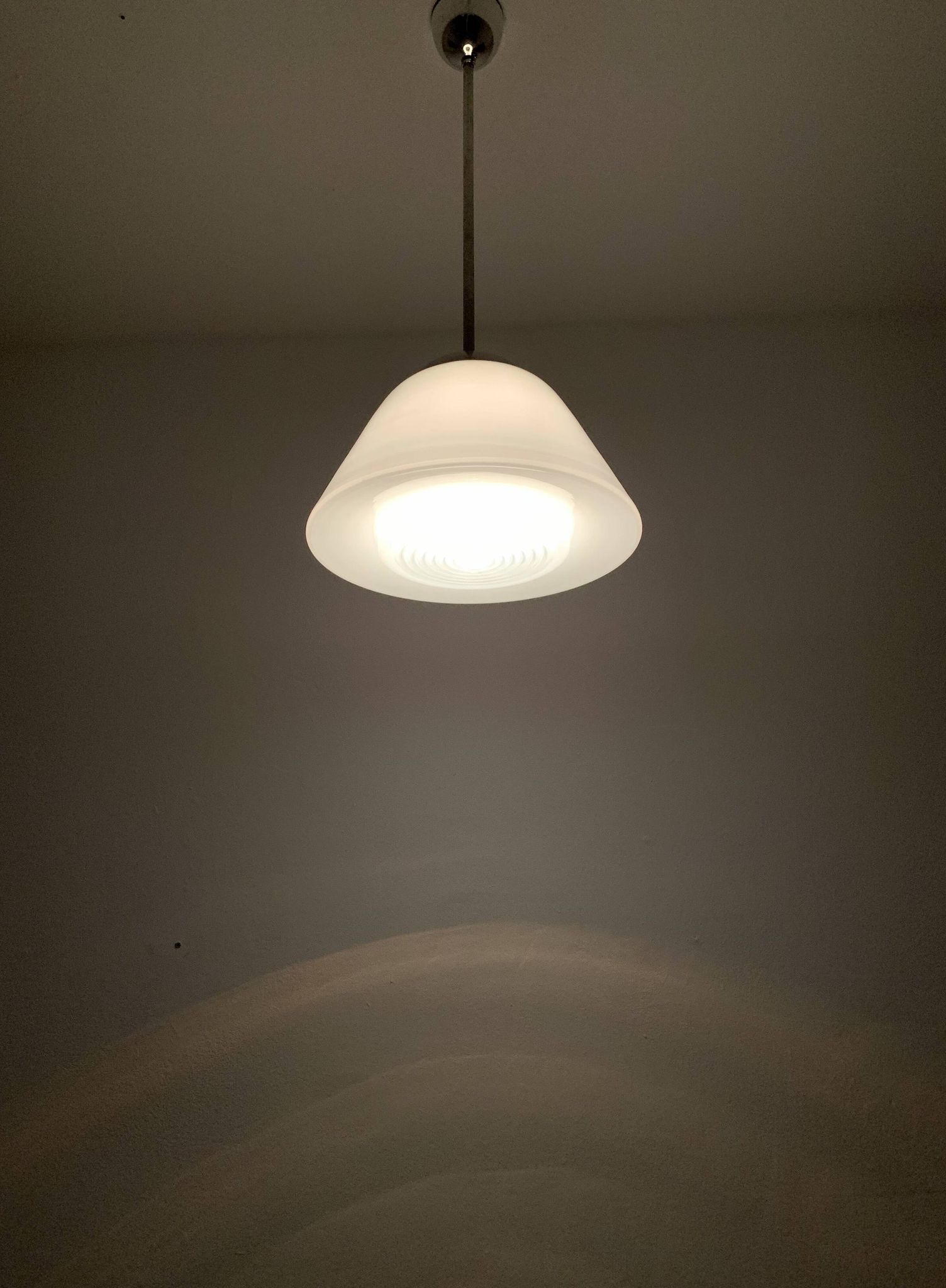 Opaline Glass Pendant Lamp by Wilhelm Wagenfeld for Peill and Putzler