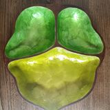 Solid Wood Appetizer Tray with 3 Compartments