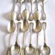 Lot of 12 classic silver-plated metal teaspoons 1900 Silversmith BOULENGER