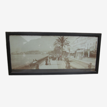 Old framed photograph: Panorama of Cannes (circa 1900)