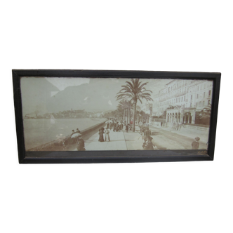 Old framed photograph: Panorama of Cannes (circa 1900)