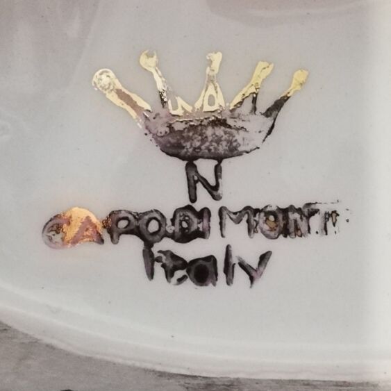 Signed Capodimonte bedside lamp