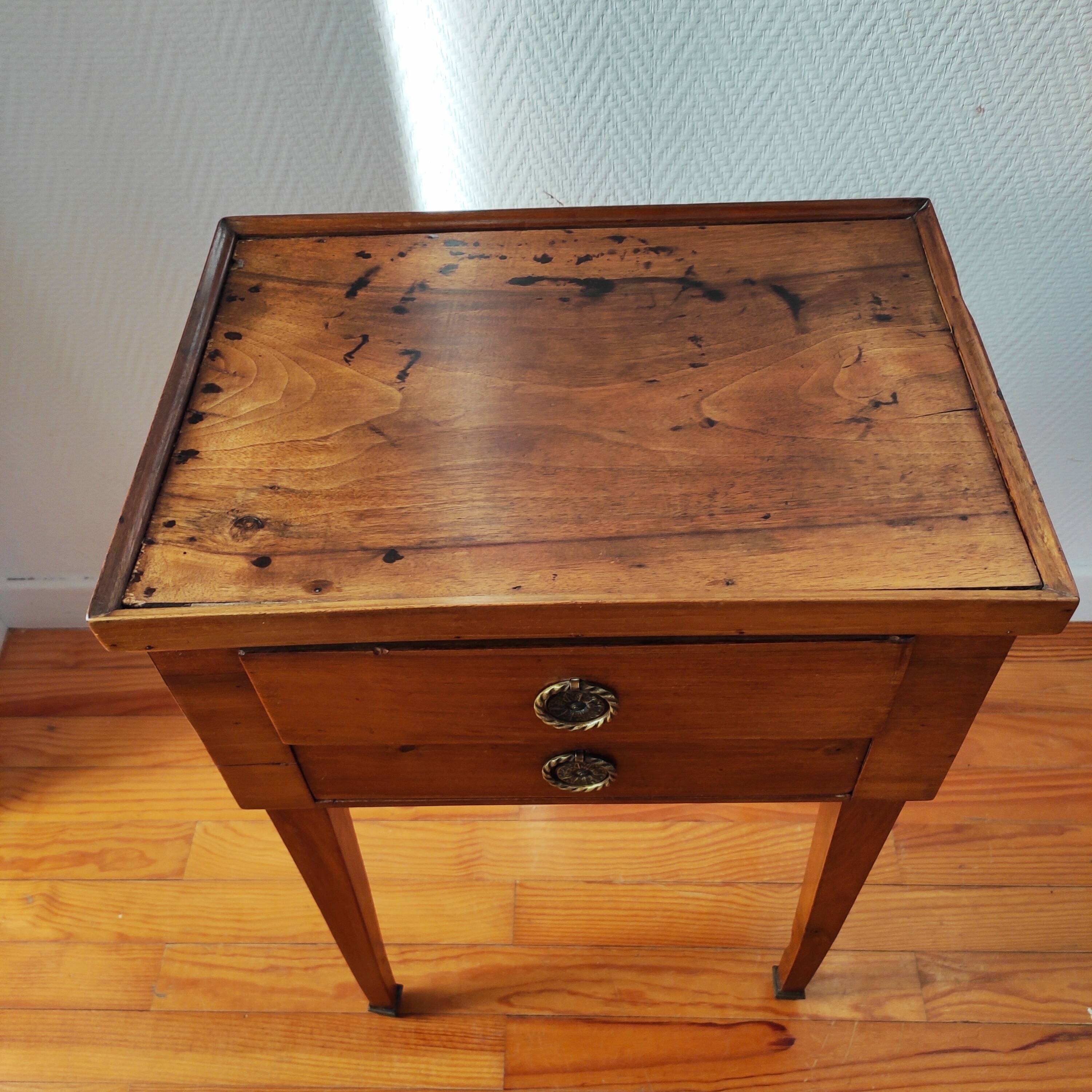 Antique walnut chiffonier bedside table