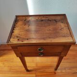 Antique walnut chiffonier bedside table