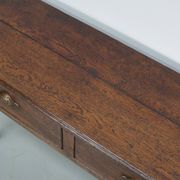 Vintage French rustic farmhouse oak side table, 1950s