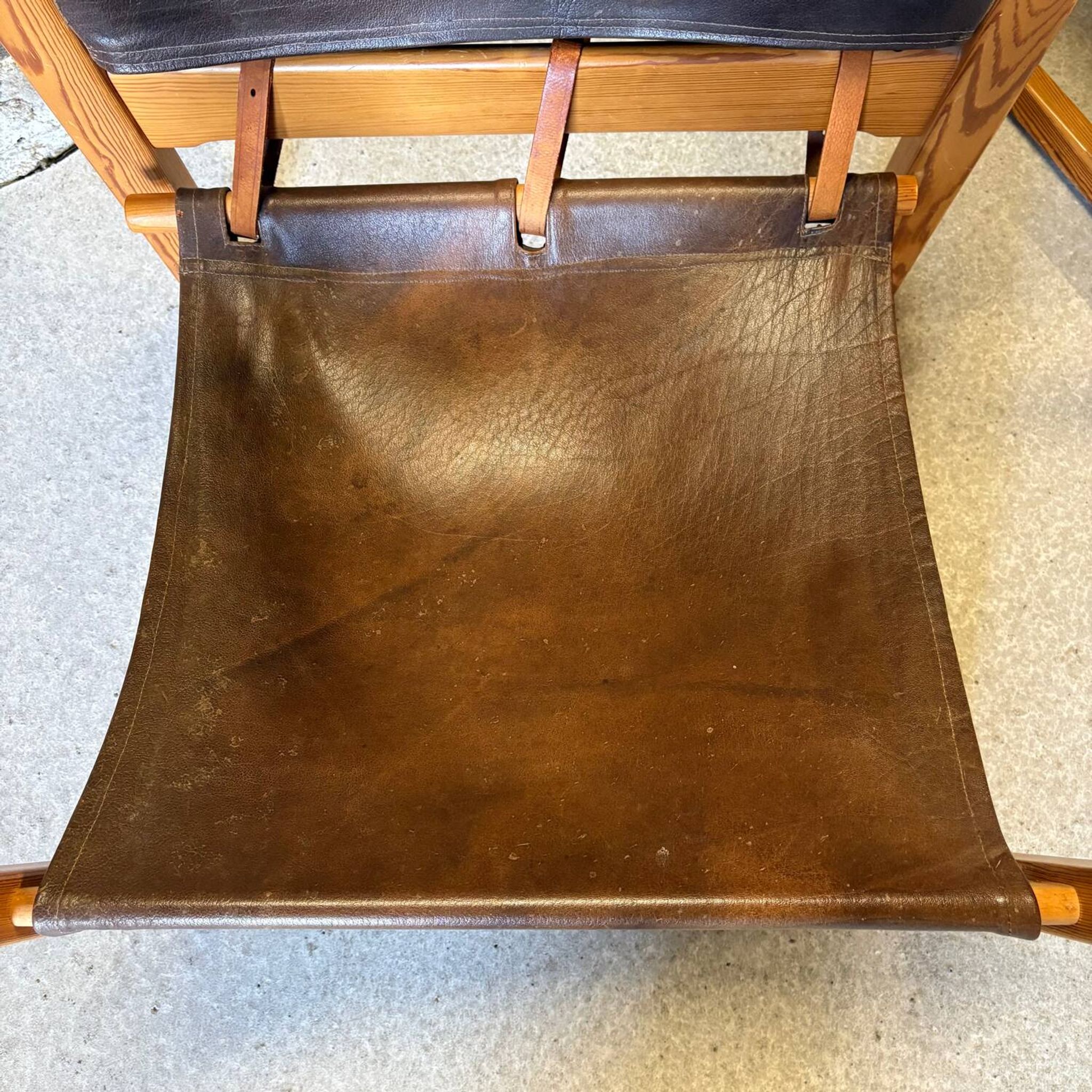 2 leather chairs Diana by Karin Mobring for IKEA, 1970