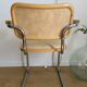 Fauteuil cesca b64 en skaï beige Marcel Breuer