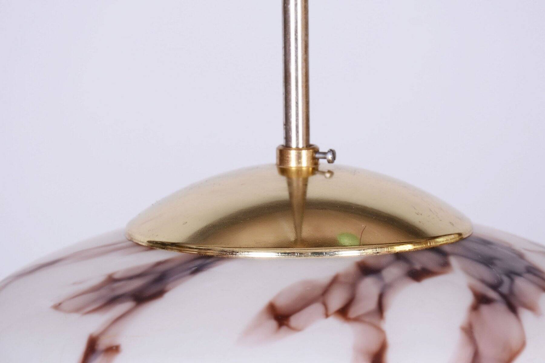 Mid-Century Modern Pendant Light in Brass by Kamenický Šenov, Czech, 1960s