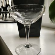 Set of 4 glasses of crystalline champagne mismatched 50s