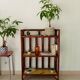 Vintage library shelf in bamboo and rattan 60s/70s