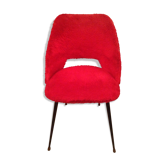 Chaise moumoute rouge