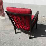 Armchair years 50 red fabric
