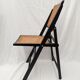 Chaise pliante en bois et cannage