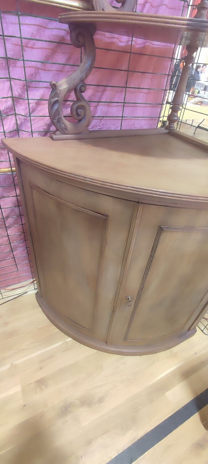 Pickled mahogany veneer neck