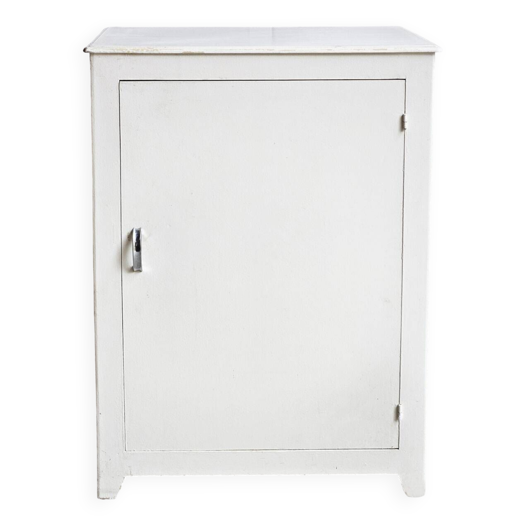 Low sideboard, bar furniture, cupboard, white wood, vintage, 60s