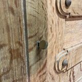 Armoire des années 40 en chêne dans le style de Guillerme et Chambron, années 1960