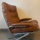 Vintage reclining lounge chair and footrest