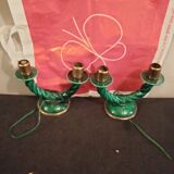 CANDLESTICK PAIR Twisted