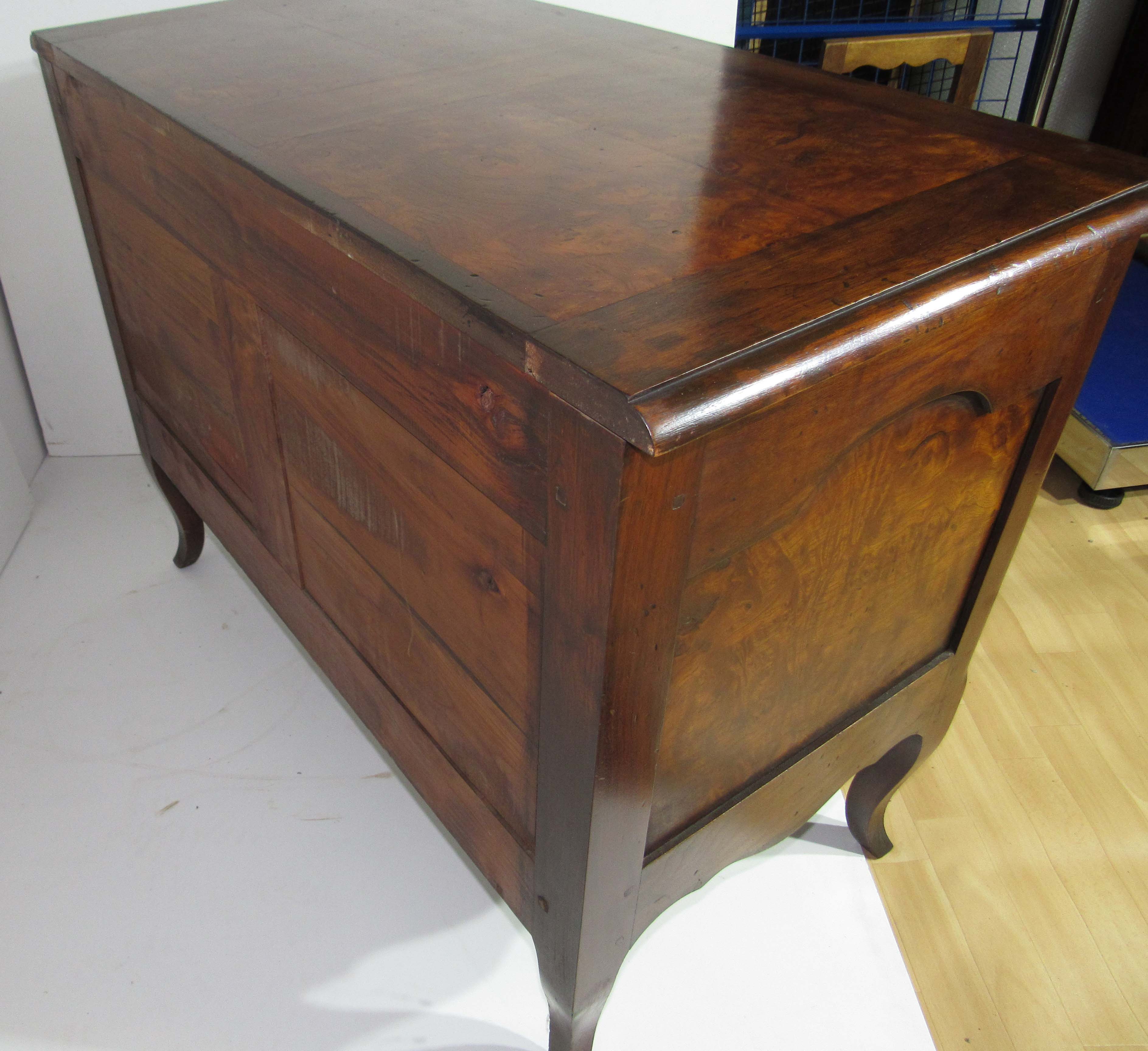 Dutch chest of drawers two mahogany drawers and walnut bramble