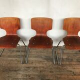 Set of 6 teak 1950 chairs