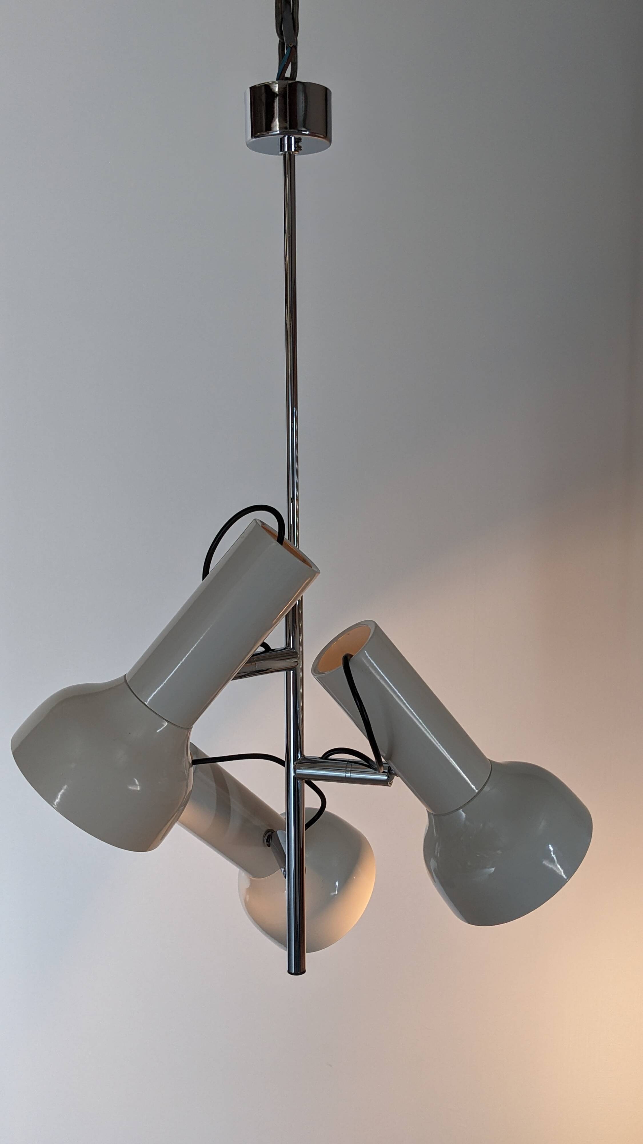 3-spot chandelier by Staff Leuchten, 1960s-70s