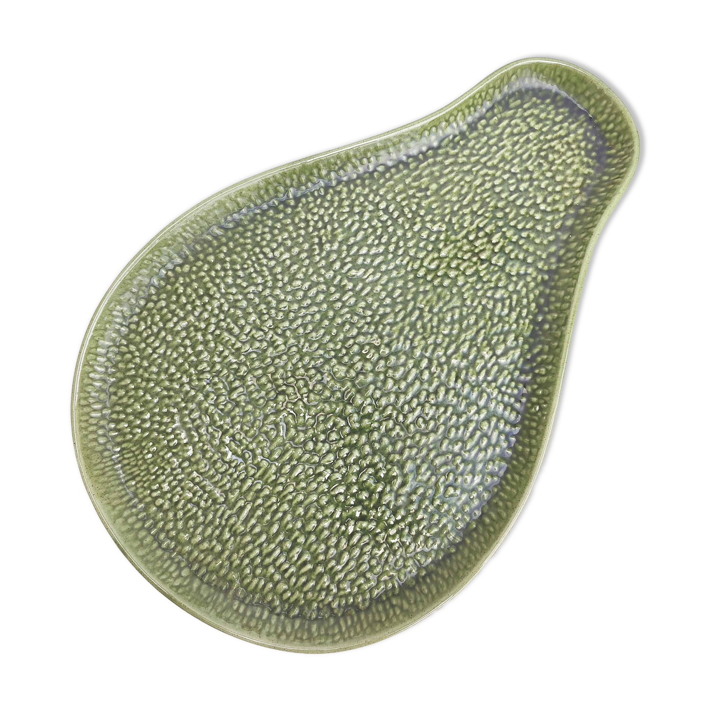 Large ceramic dish avocado shape
