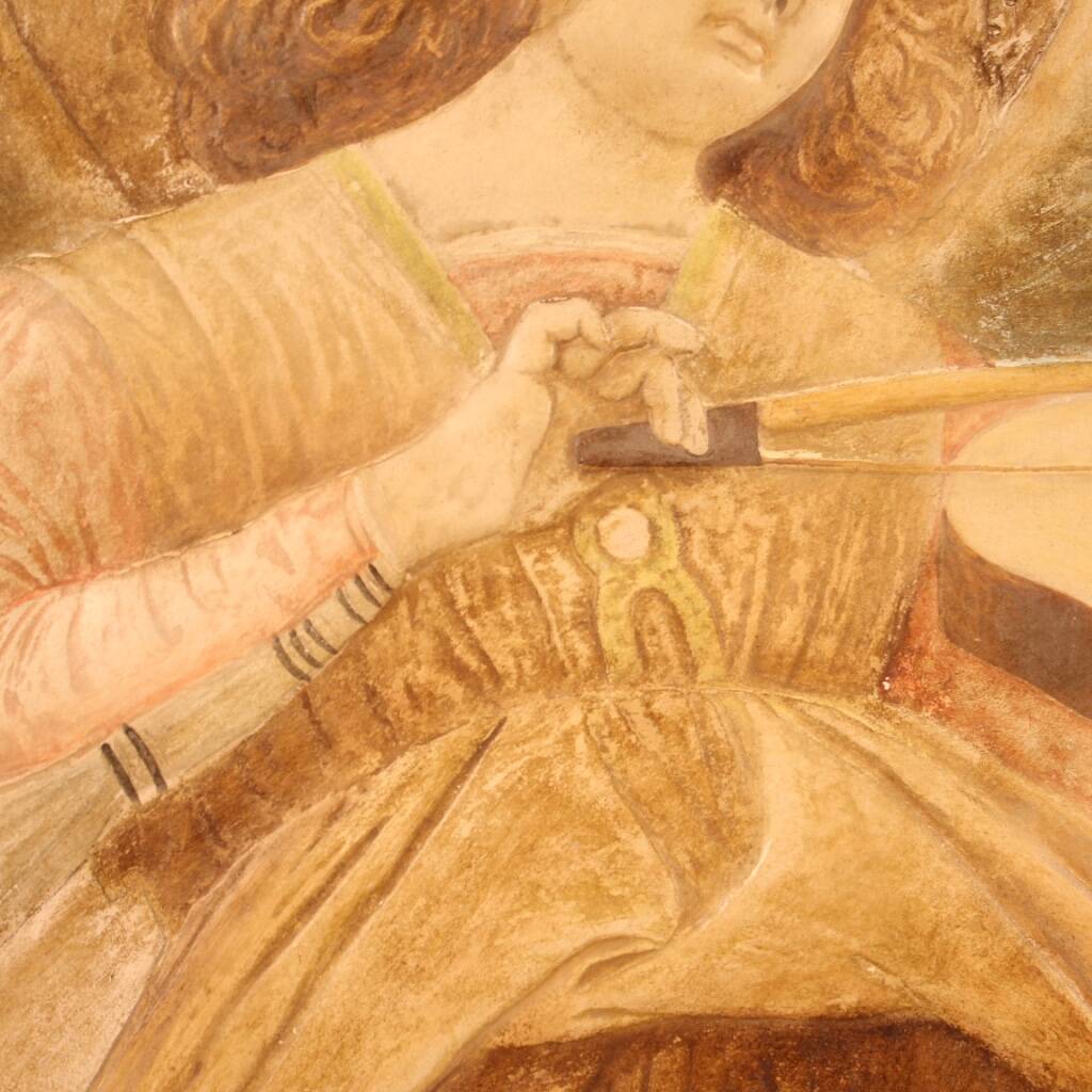 Bas-relief terracotta in terra di Signa stamped and numbered
