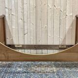 19th century Empire sleigh bed in cherry wood - Bedding: 1m82x98cm