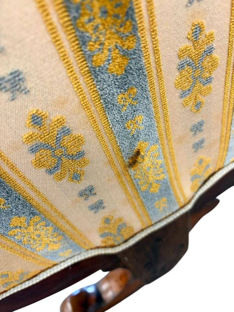 Vintage striped ecru baroque sofa / two-seater sofa