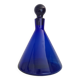 Vintage blue glass pyramid carafe from the 80s